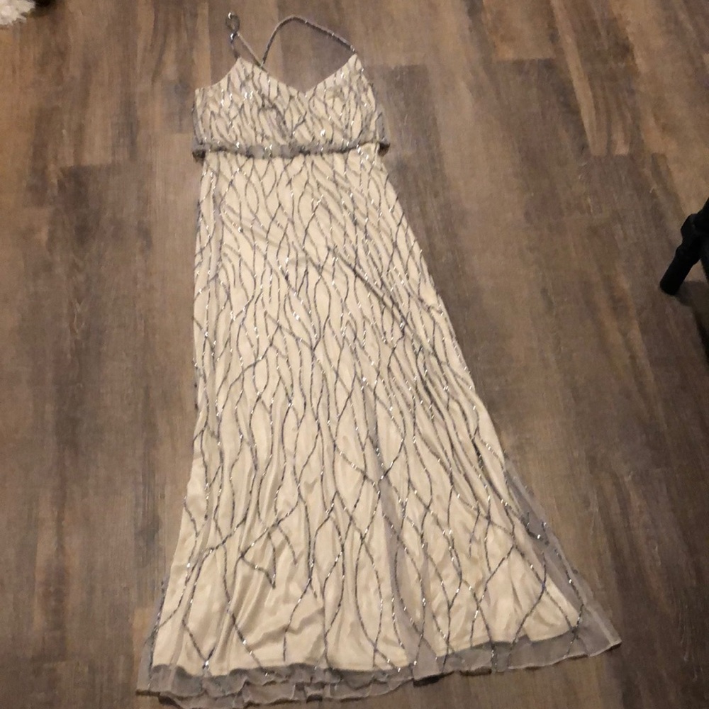 Adrianna Papell beaded evening gown